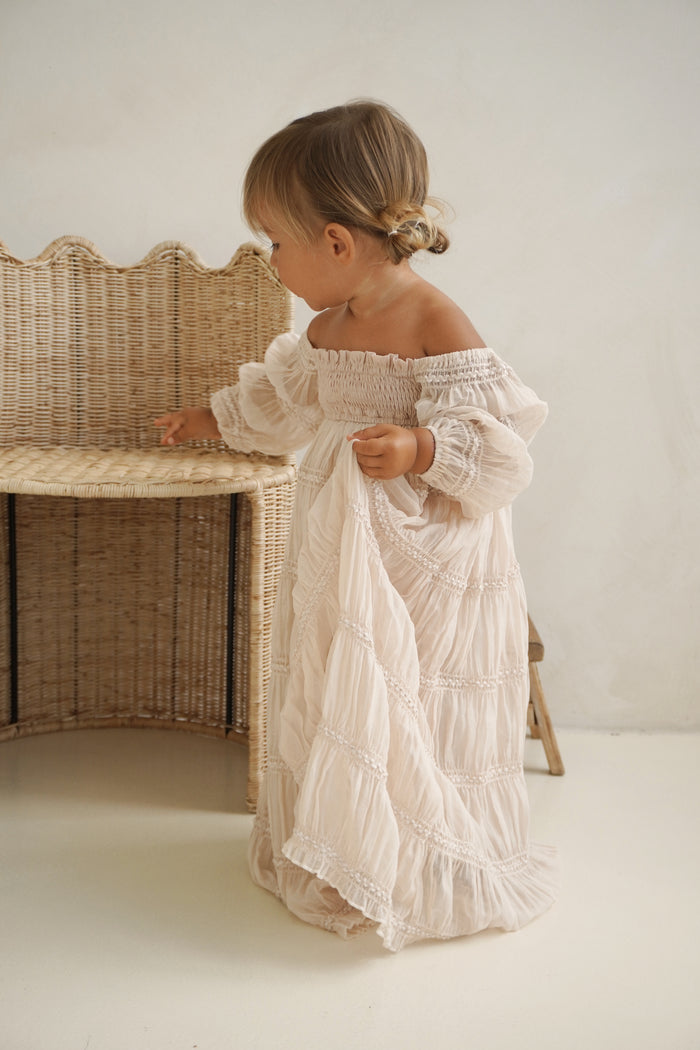 SS Girl's Dress Pippa Maxi (natural chiffon)