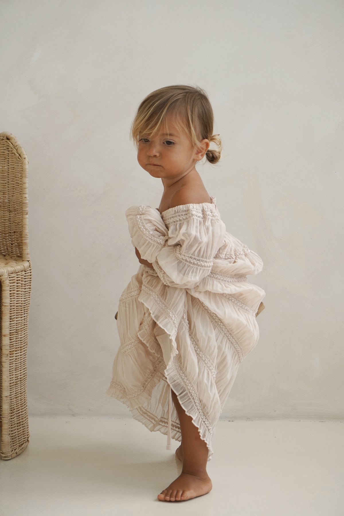 SS Girl's Dress Pippa Maxi (natural chiffon)