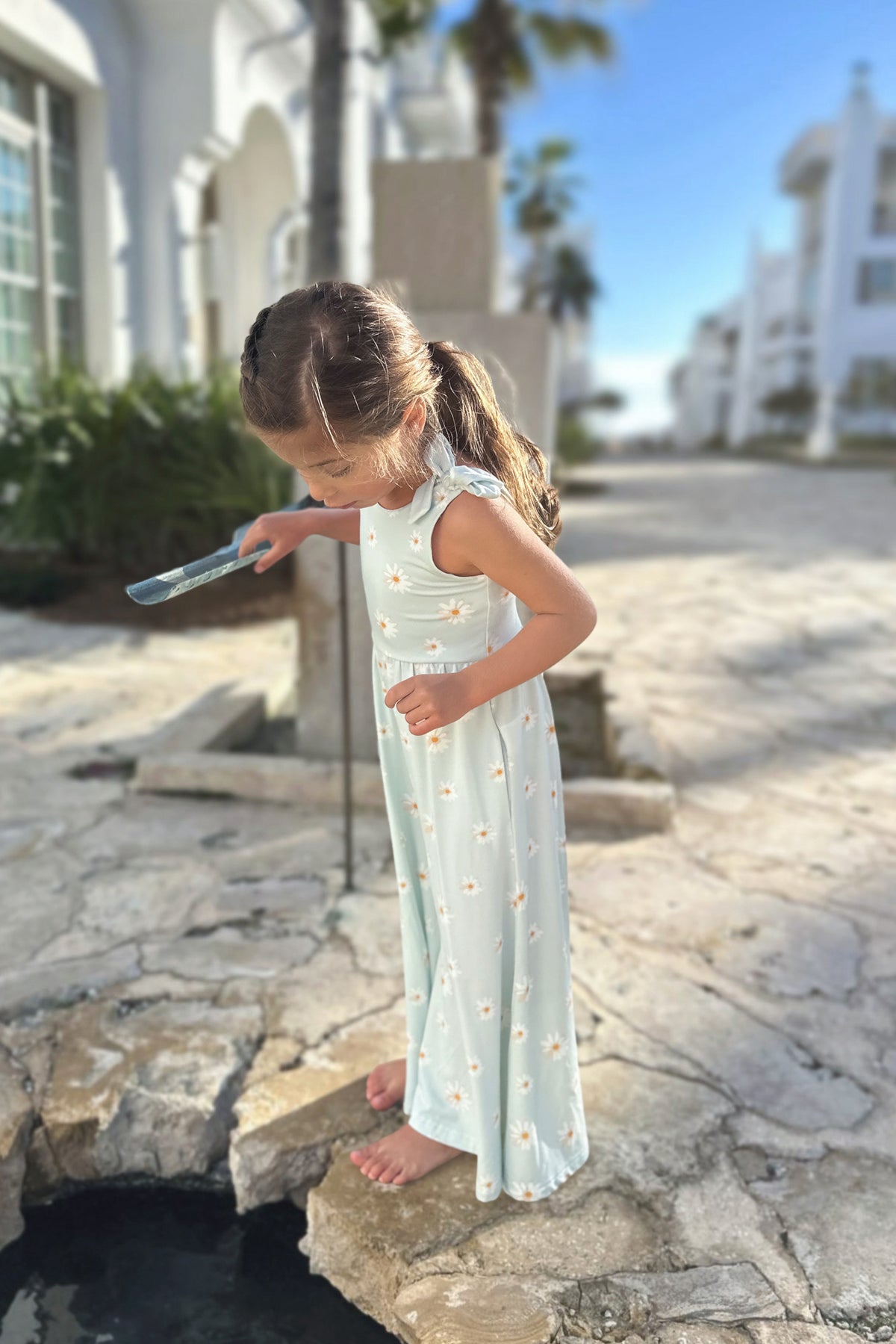 LB Girl's Romper Rita Tie Romper (daisy) FINAL SALE