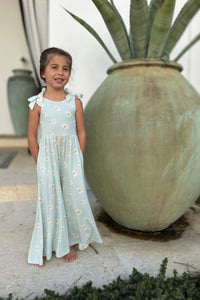 LB Girl's Romper Rita Tie Romper (daisy) FINAL SALE