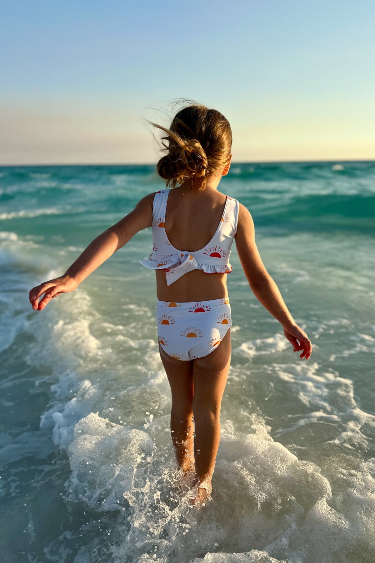 LB Girl's Swim Scoopback Set (spice sun) FINAL SALE