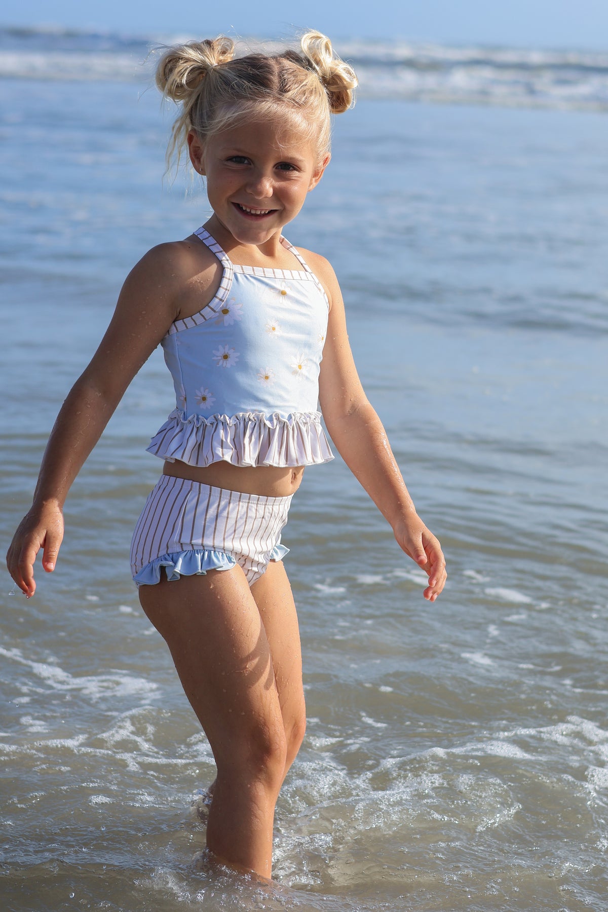 LB Girl's Swim Tankini Set (daisy) FINAL SALE