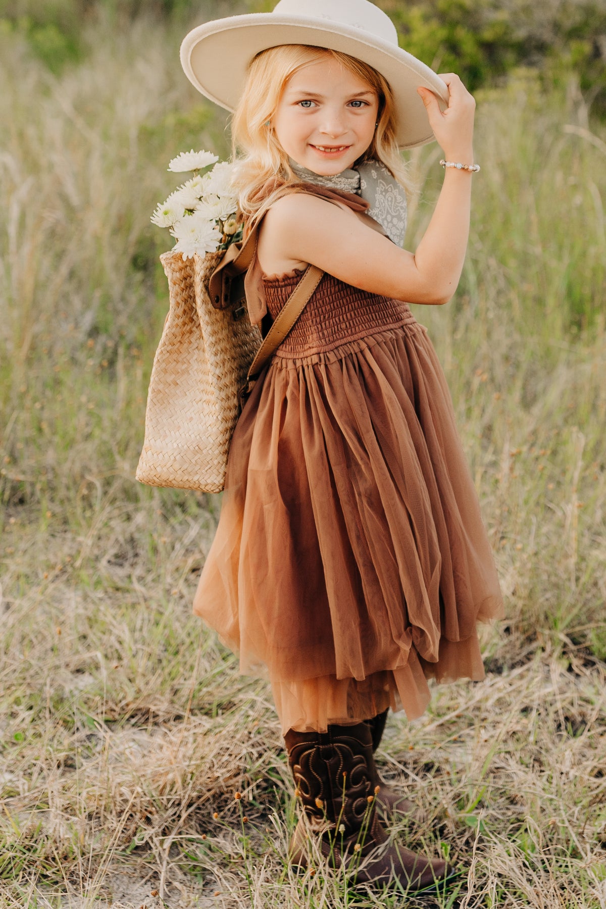 SS Girl's Dress Isa Dress (cedar tulle)