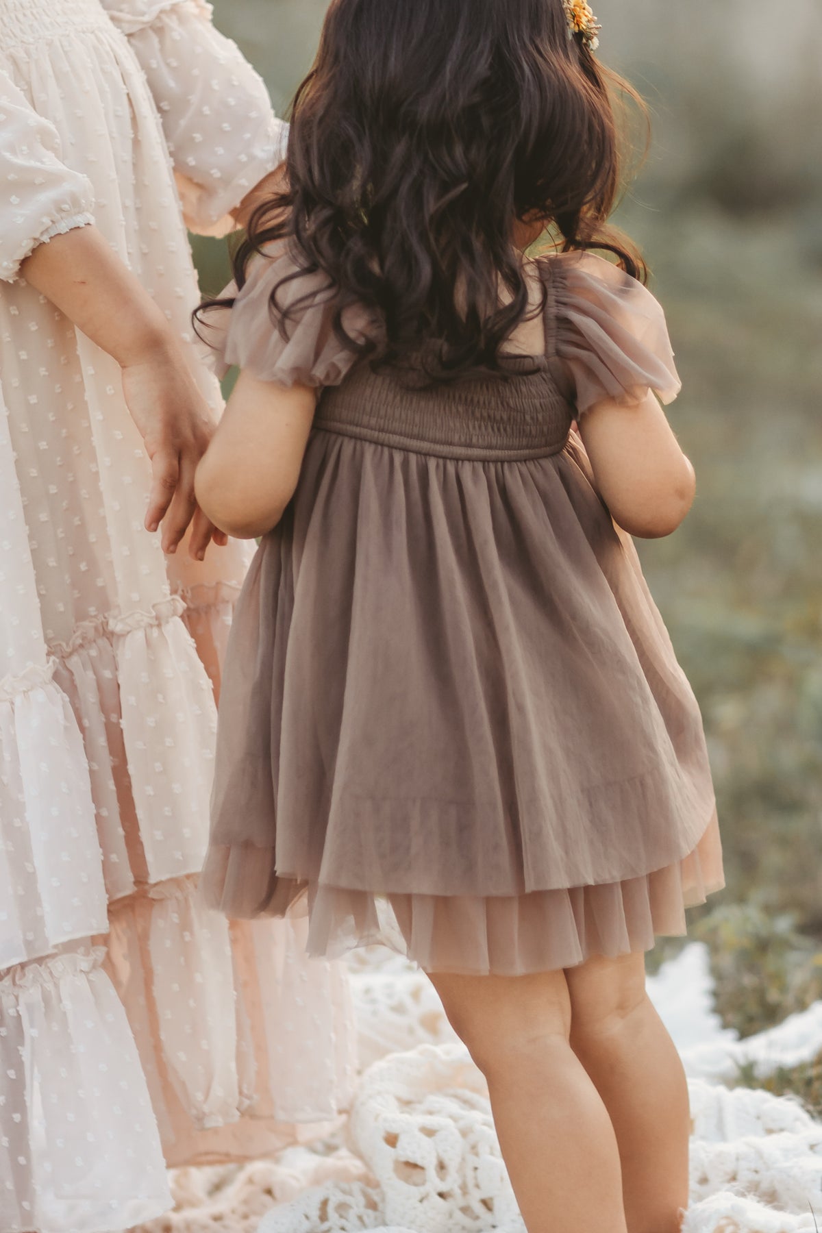 SS Girl's Dress Fawn Dress (mocha tulle)