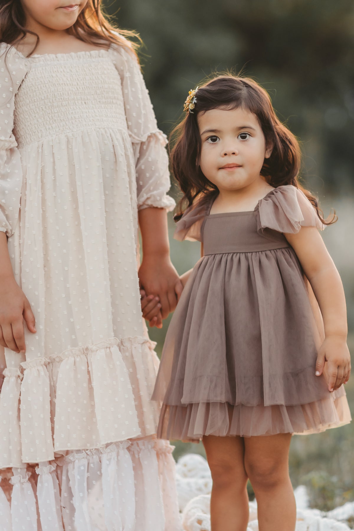 SS Girl's Dress Fawn Dress (mocha tulle)