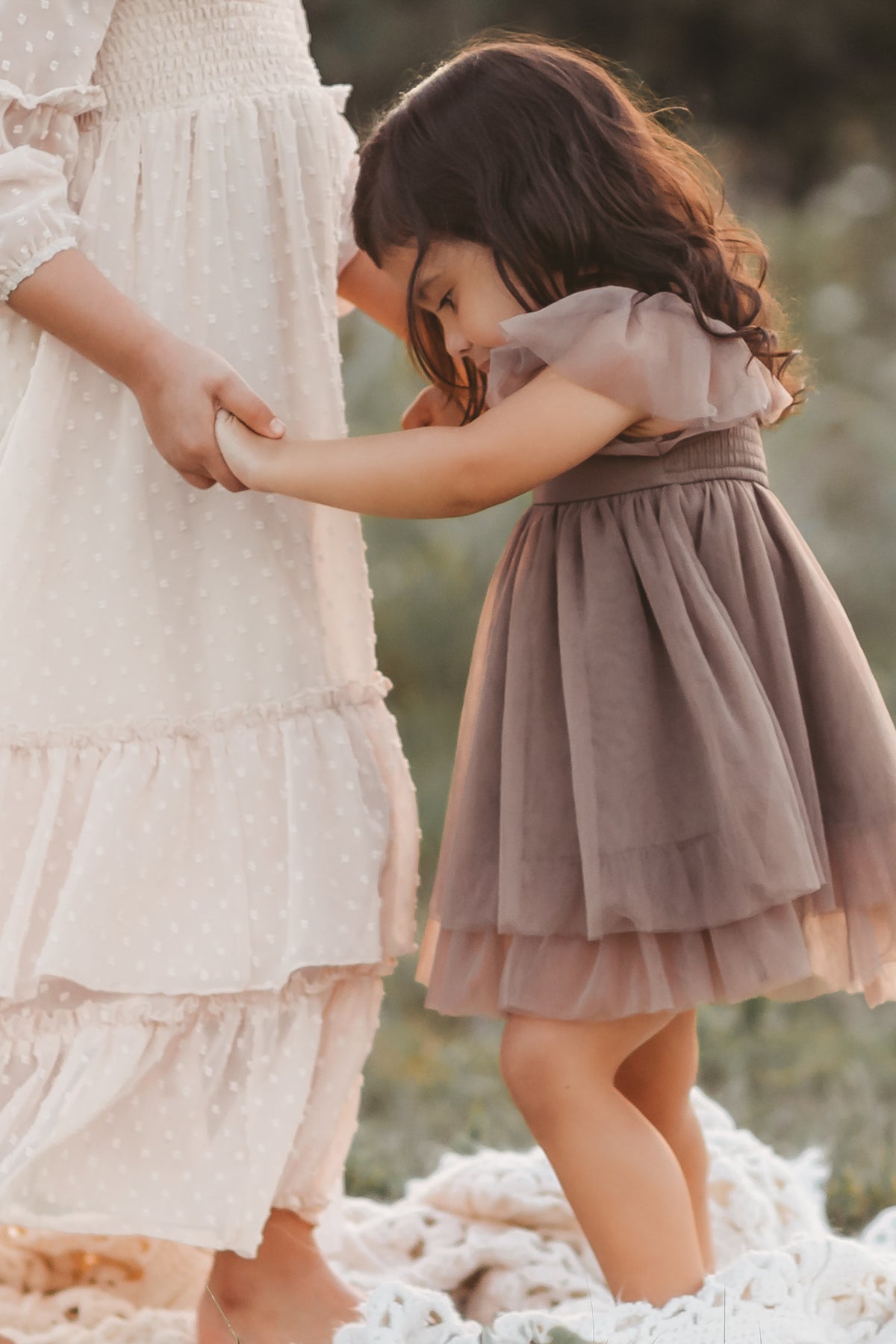 SS Girl's Dress Fawn Dress (mocha tulle)