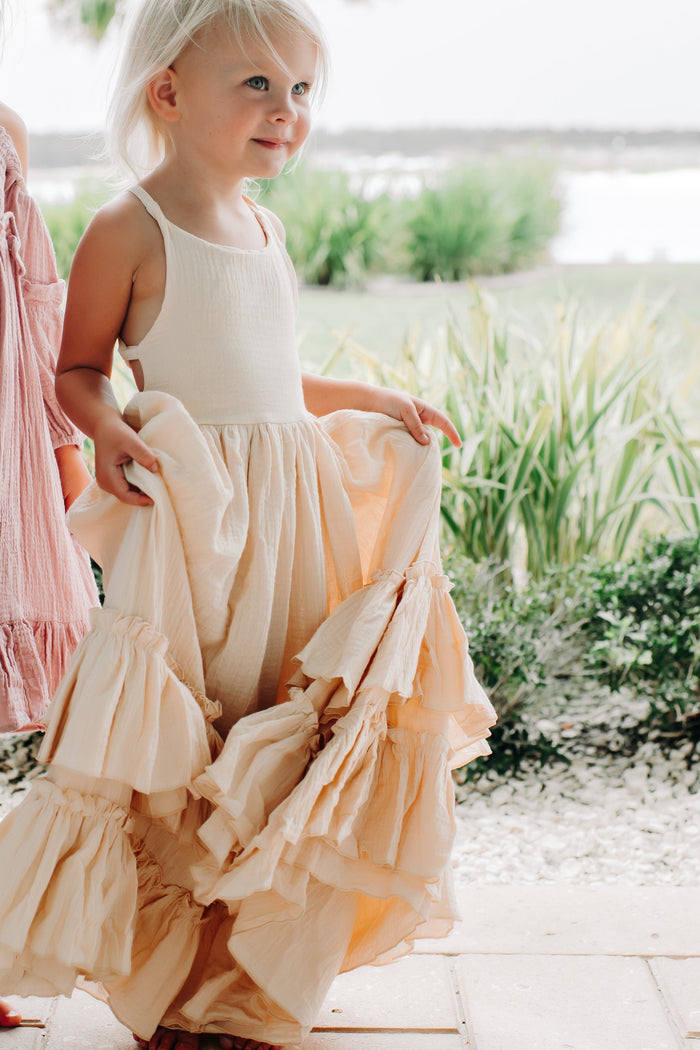 SS Girl's Dress Wendy Dress (sand muslin)