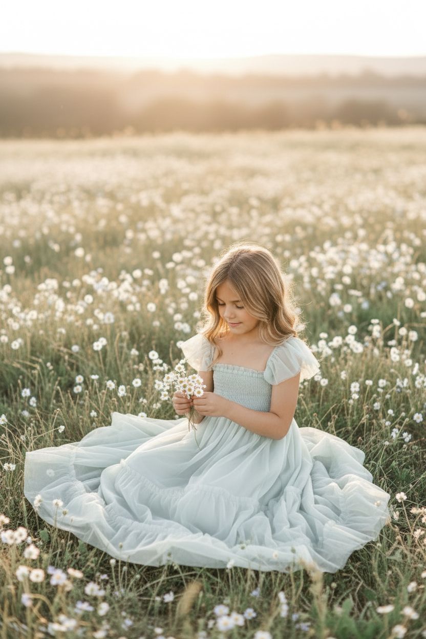SS Girl's Dress Marabella Dress (mint tulle)