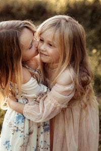 SS Girl's Dress Pippa Maxi (sand tulle)