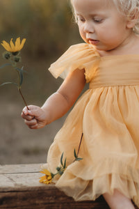 SS Girl's Dress Fawn Dress (saffron tulle)