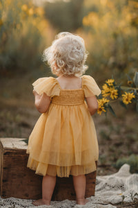 SS Girl's Dress Fawn Dress (saffron tulle)