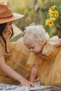 SS Girl's Dress Fawn Dress (saffron tulle)