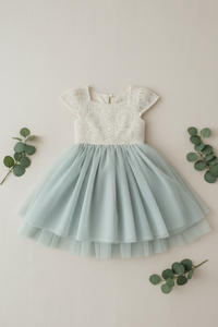 SS Girl's Dress Aria Dress (airy blue tulle)