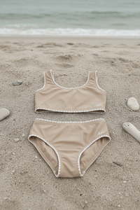 LB Girl's Swim Scoopback Set (ash embroidered)