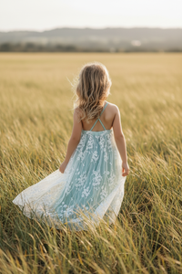 SS Girl's Dress Fiona Lace Dress (coastal blue)