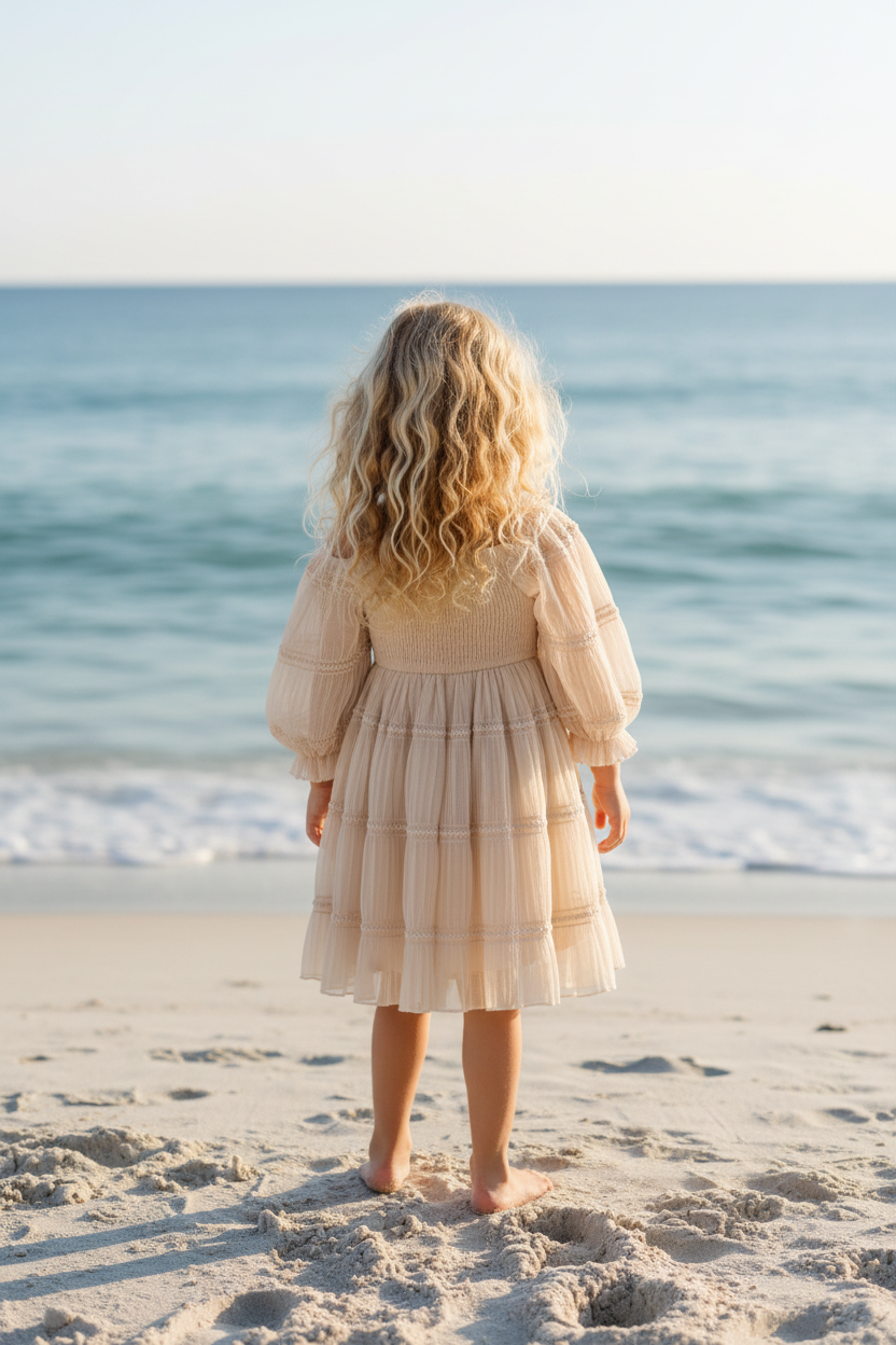SS Girl's Dress Karina Dress (natural chiffon)