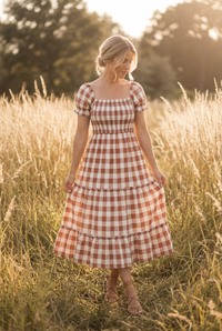 SS Women's Dress Women's Elle Dress (spice checkered)