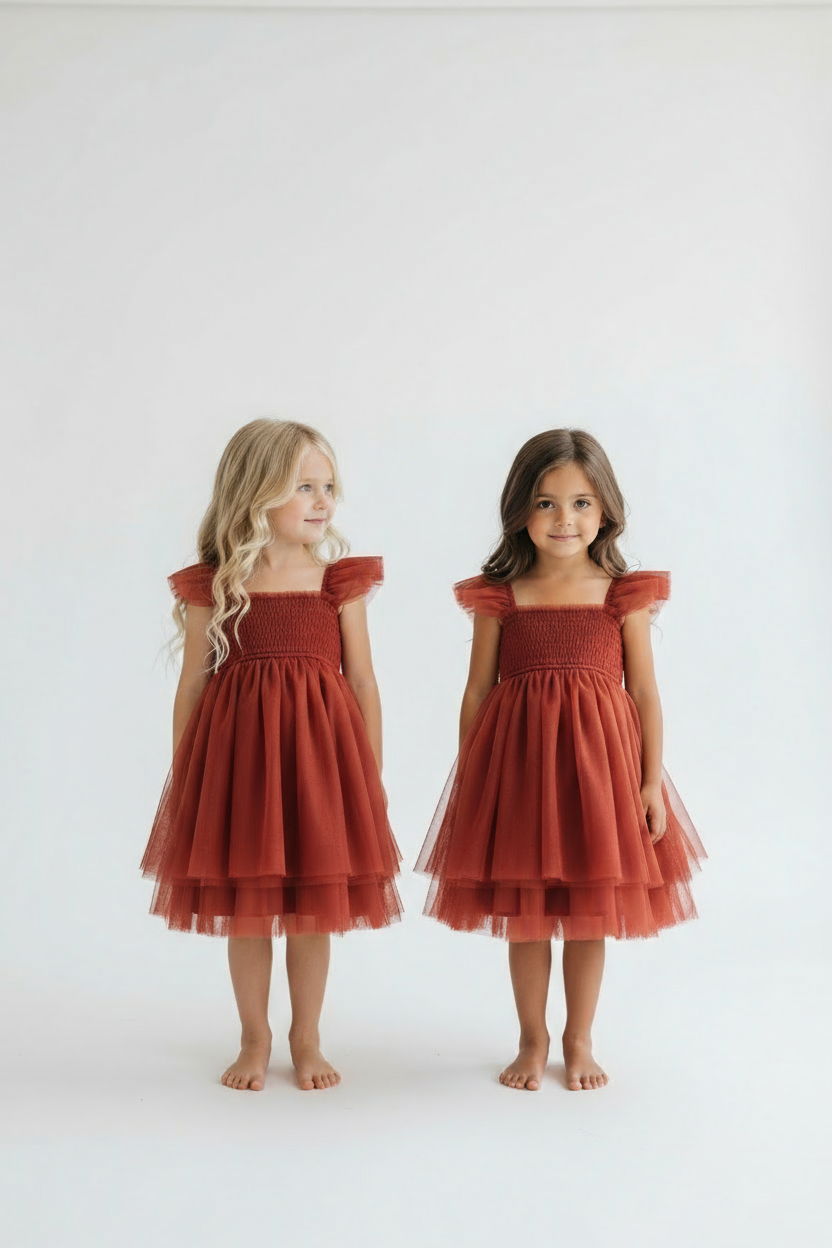 SS Girl's Dress Juliet Dress (venetian red tulle)