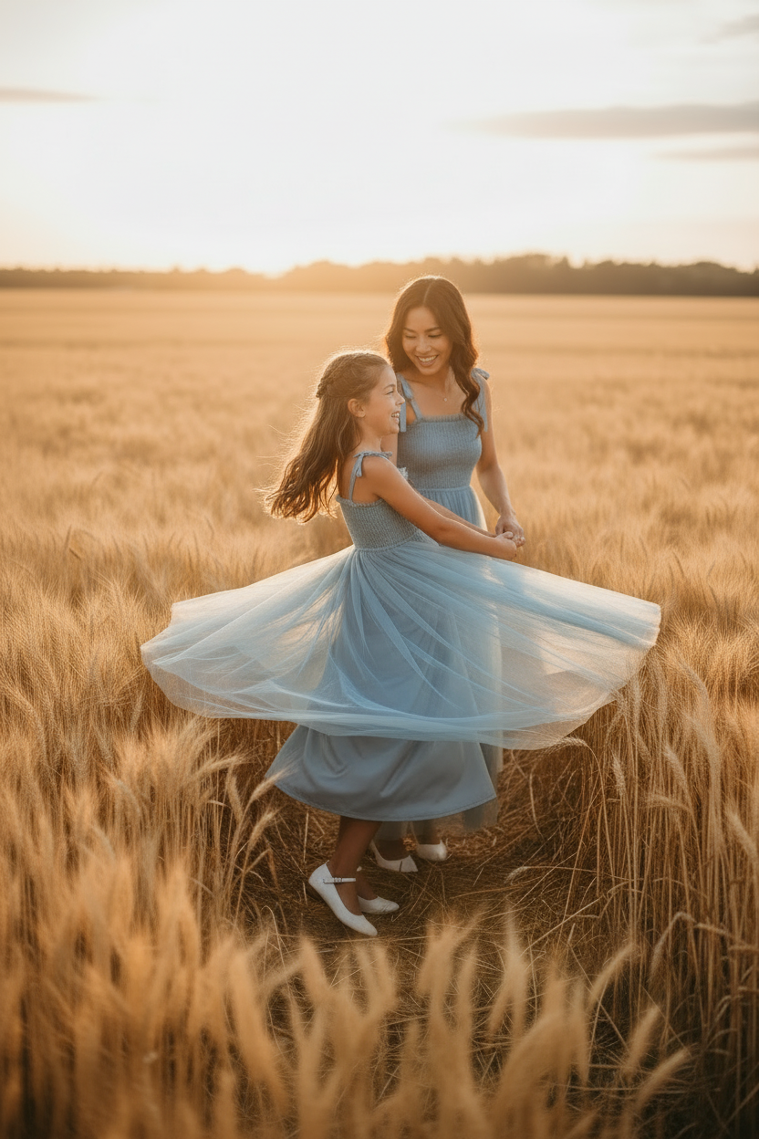 SS Women's Dress Women's Isa Maxi (blue ombre tulle)