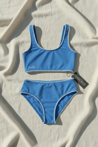 LB Girl's Swim Scoopback Set (bluebird embroidered)