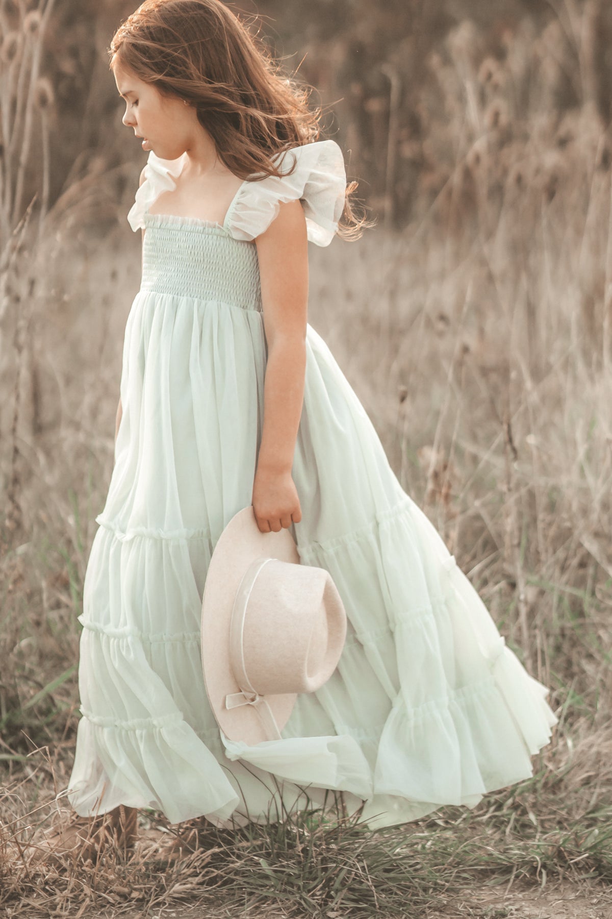 SS Girl's Dress Marabella Dress (mint tulle)
