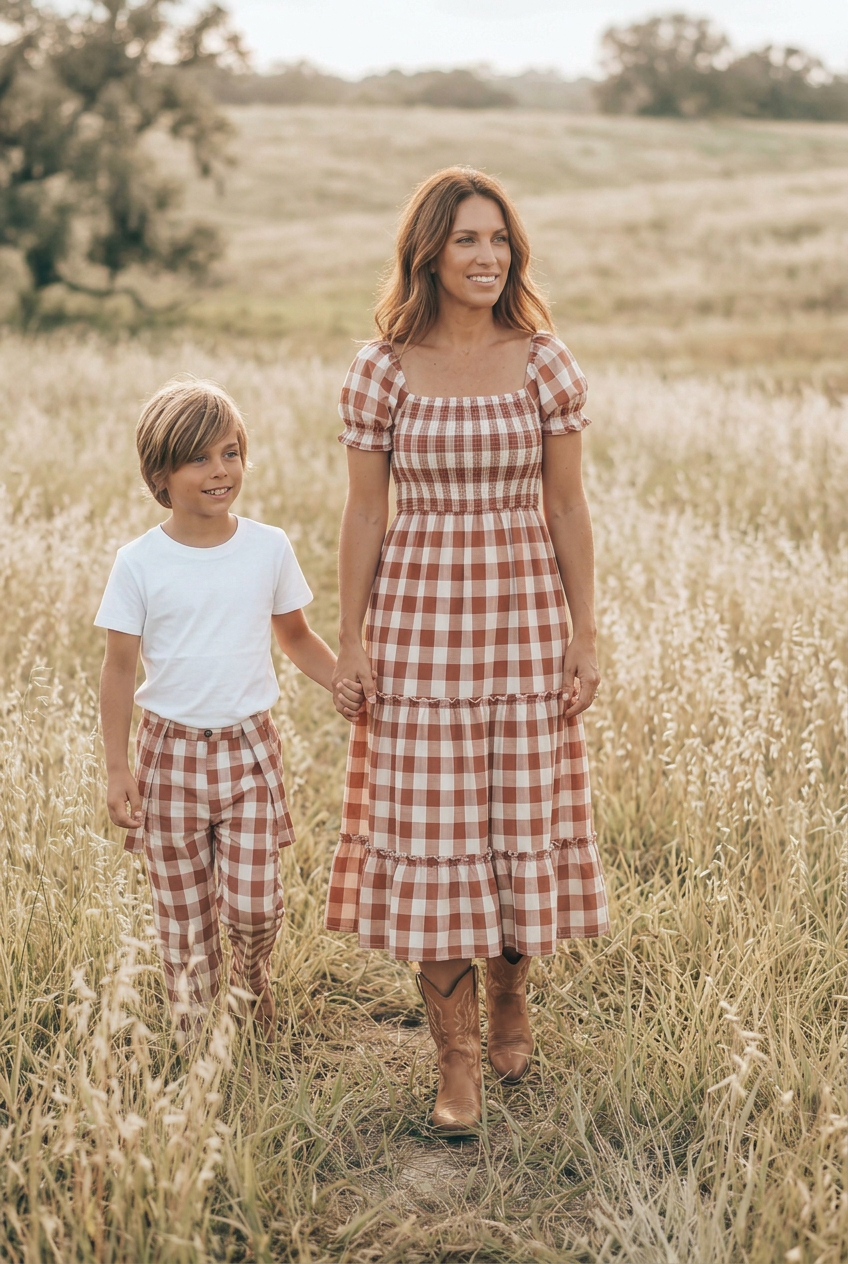 SS Women's Dress Women's Elle Dress (spice checkered)