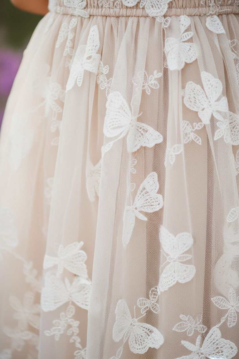SS Girl's Dress Butterfly Dress (natural)