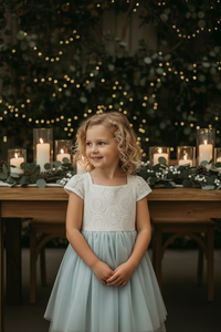 SS Girl's Dress Aria Dress (airy blue tulle)