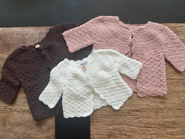 INDIE BLUE Girl's Top Emma Cardigan (ivory) FINAL SALE