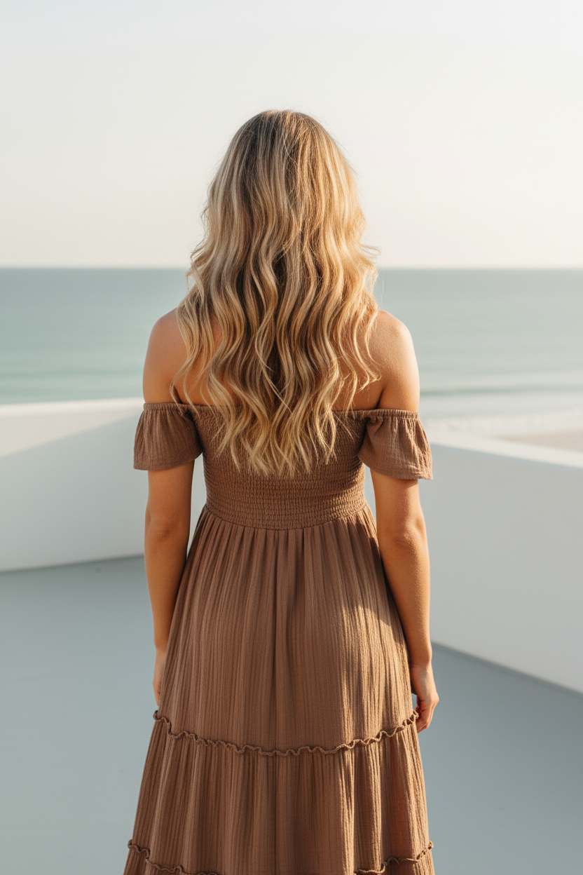 SS Women's Dress Women's Marabella Dress (mocha muslin)