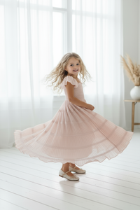 SS Girl's Dress Marabella Dress (soft pink chiffon)