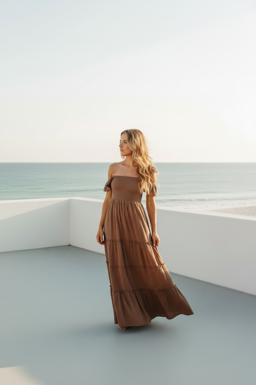 SS Women's Dress Women's Marabella Dress (mocha muslin)