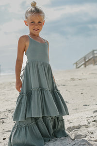 SS Girl's Dress Wendy Dress (soft teal muslin)