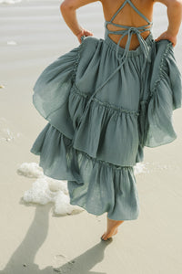 SS Girl's Dress Wendy Dress (soft teal muslin)