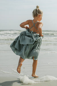 SS Girl's Dress Wendy Dress (soft teal muslin)
