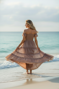 SS Women's Dress Women's Marabella Dress (mocha swiss dot)