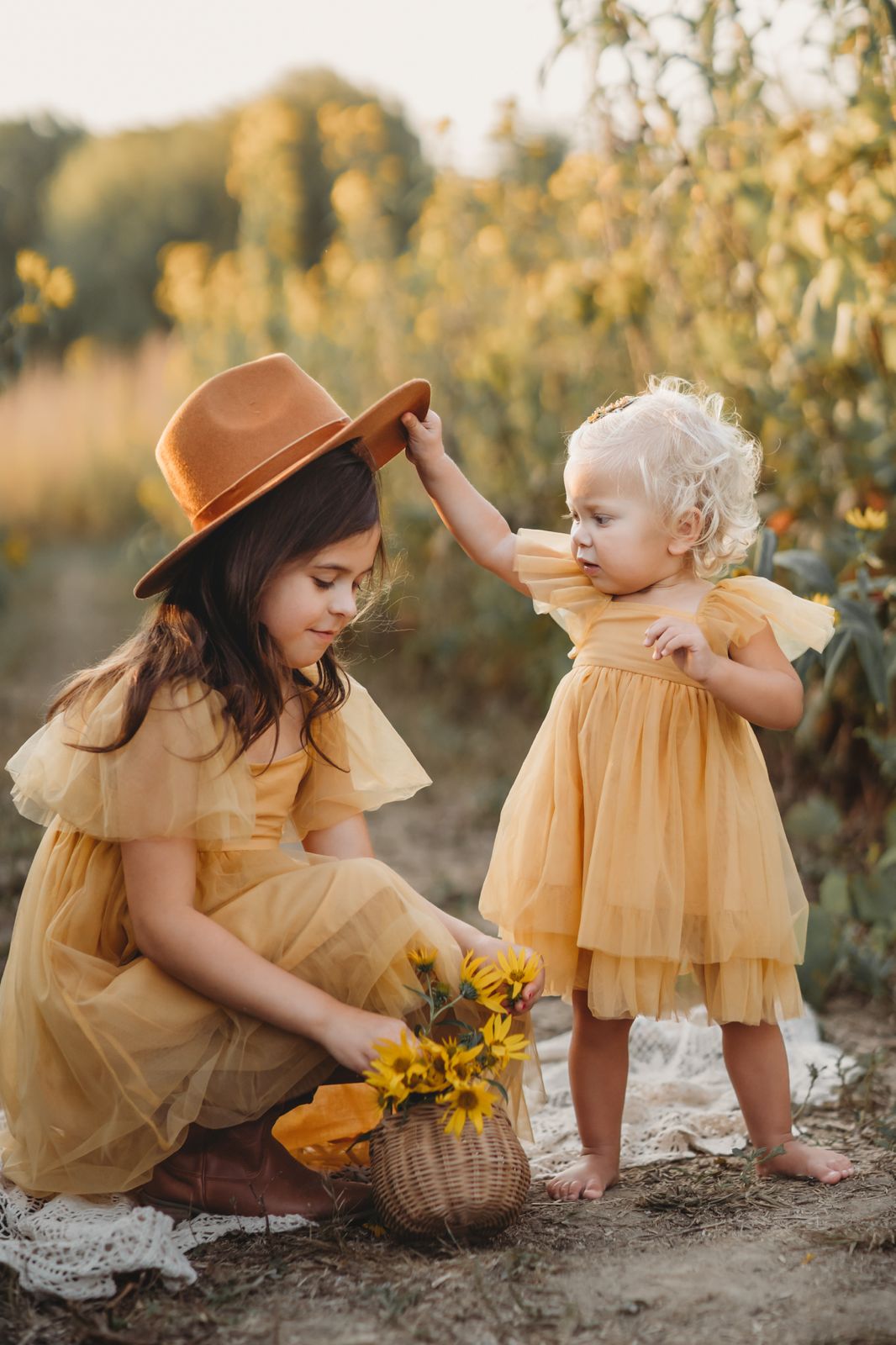 SS Girl's Dress Fawn Dress (saffron tulle)