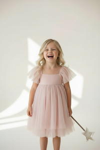 SS Girl's Dress Fawn Dress (soft pink tulle)