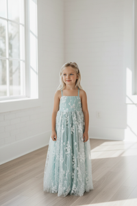 SS Girl's Dress Fiona Lace Dress (coastal blue)