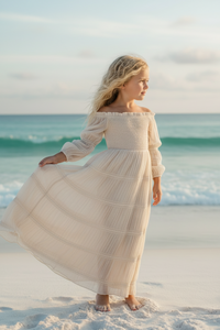 SS Girl's Dress Pippa Maxi (natural chiffon)