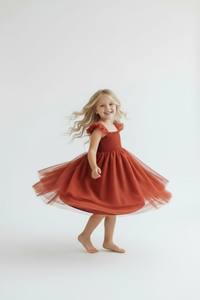 SS Girl's Dress Juliet Dress (venetian red tulle)