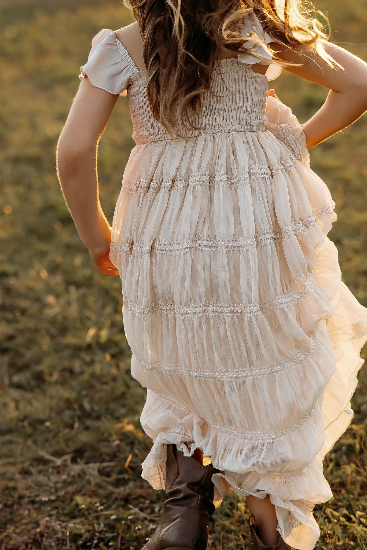 SS Girl's Dress Marabella Dress (natural chiffon)