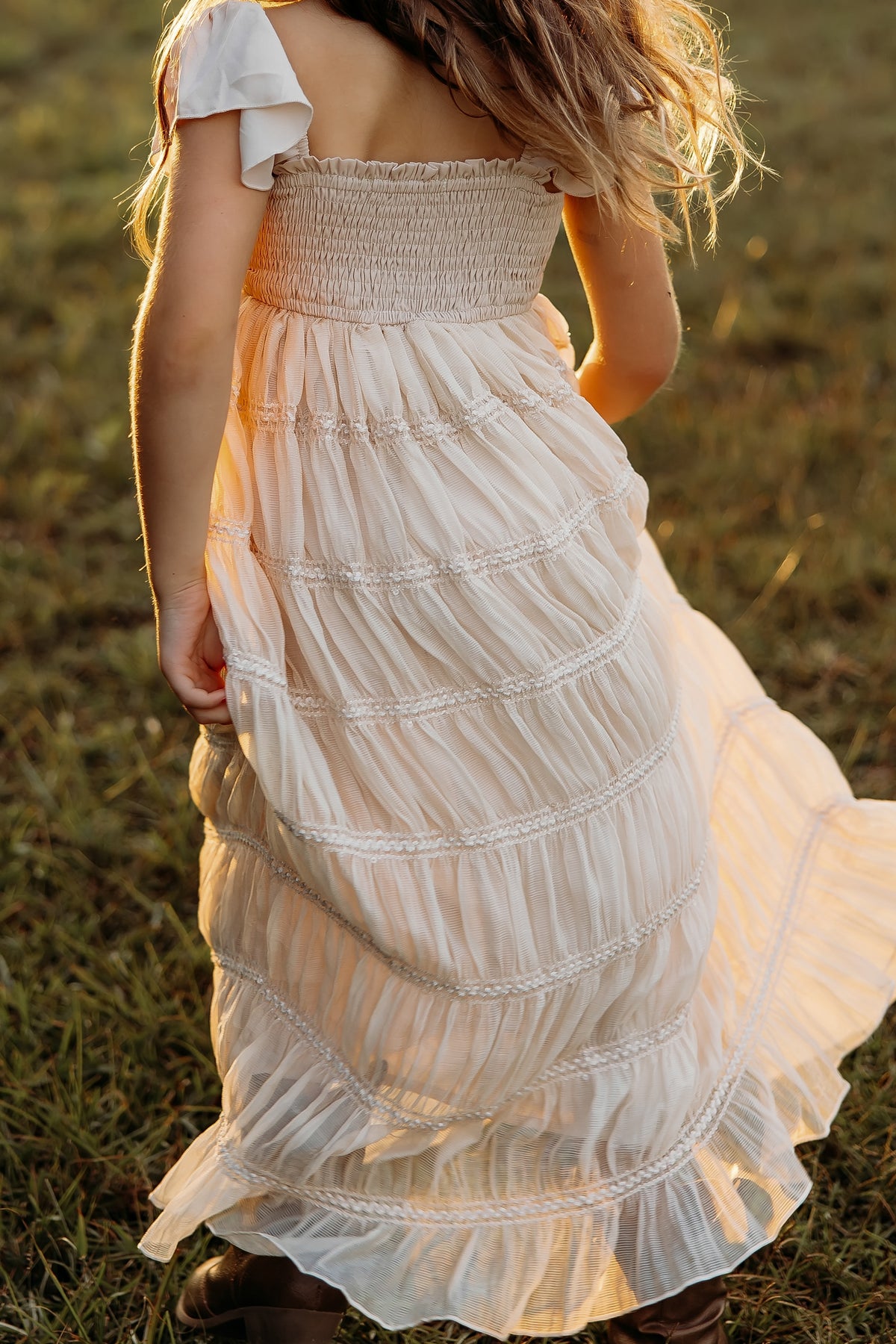 SS Girl's Dress Marabella Dress (natural chiffon)