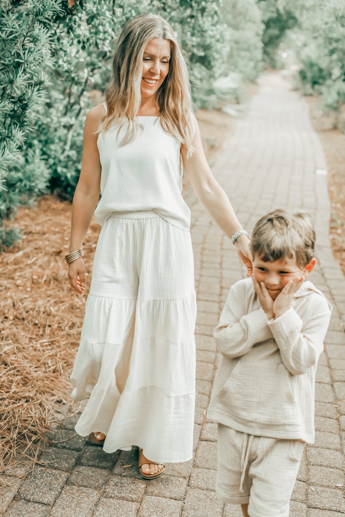 SS Women's Bottoms Women's Bella Maxi Pants (light ivory muslin)