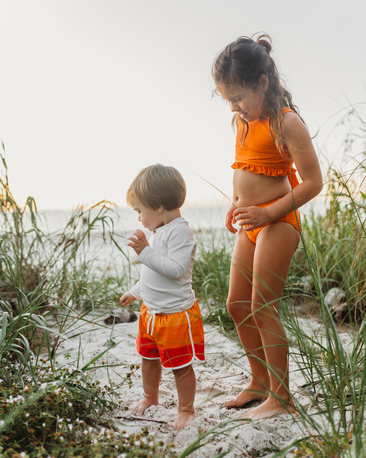 LB Girl's Swim Scoopback Set (turmeric) FINAL SALE