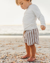 LB Boy's Swim Rashguard (bone) FINAL SALE