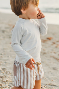 LB Boy's Swim Board Shorts (ash stripe)