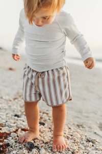 LB Boy's Swim Board Shorts (ash stripe)