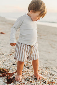 LB Boy's Swim Board Shorts (ash stripe)