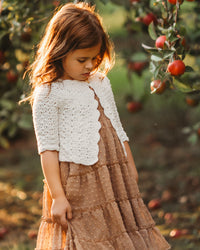INDIE BLUE Girl's Top Emma Cardigan (ivory) FINAL SALE